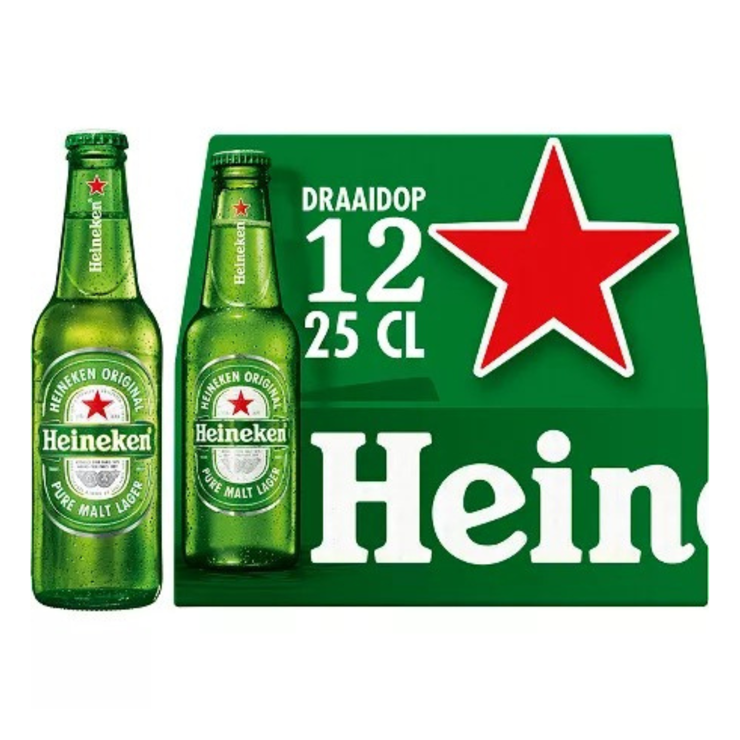 Heineken Pilsener Bier Draaidop Fles 12-pack (12 * 0.25L)
