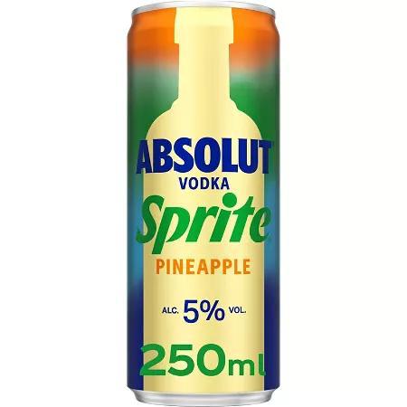 Absolute Vodka & Sprite Pineapple - 0.25 liter