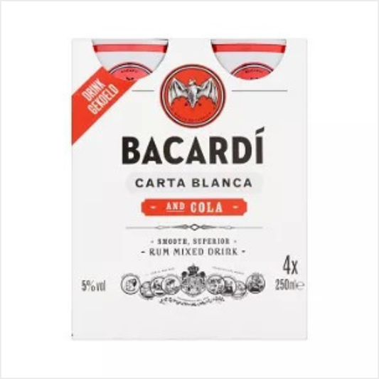 Bacardi Rum & Cola 4-Pack (4 * 0.25 liter)