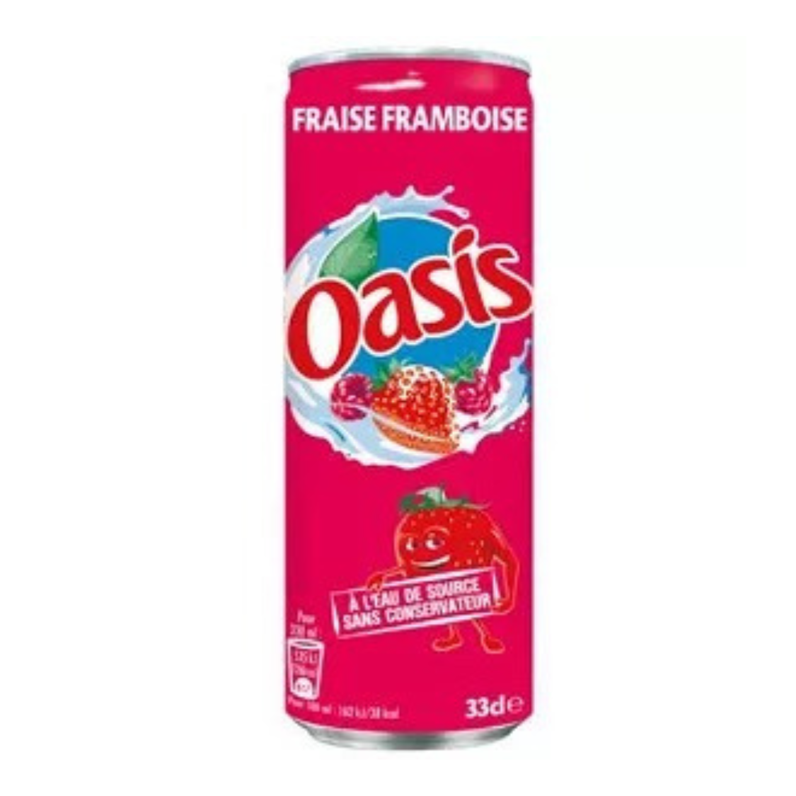 Oasis Aardbei Framboos 0,33L Blik