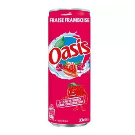 Oasis Aardbei Framboos 0,33L Blik