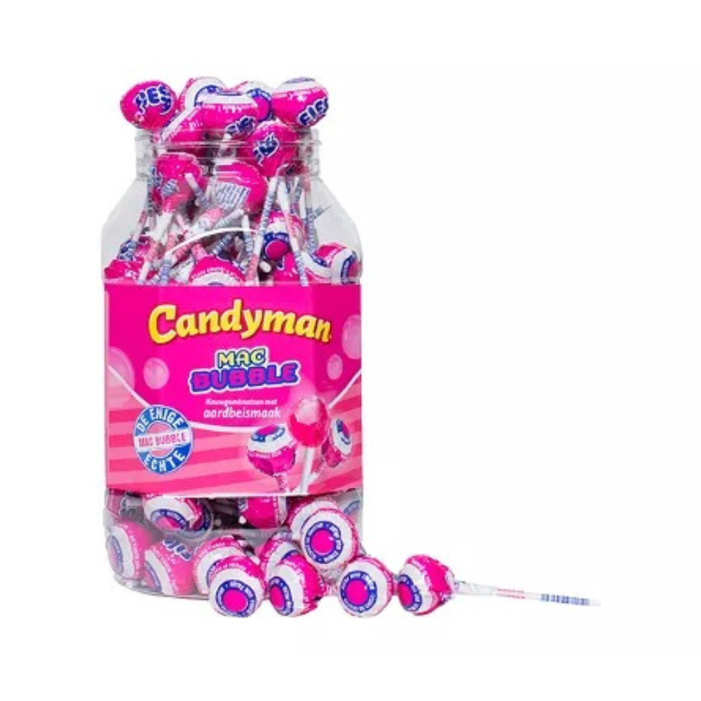 Candyman Mac Bubble Aardbei 1 Stuk